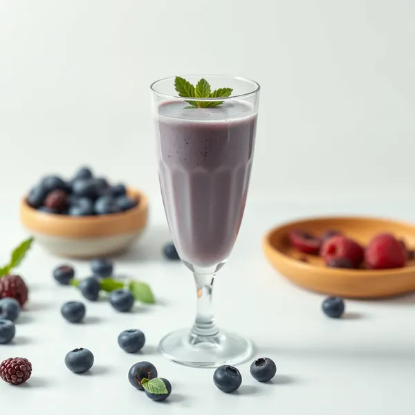 Smoothie Desintoxicante de Mirtilo e Leite de Soja