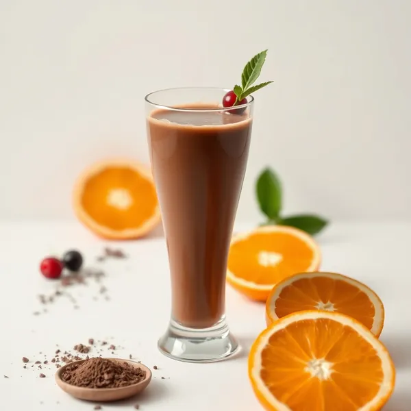 Smoothie Desintoxicante de Cacau e Suco de Laranja