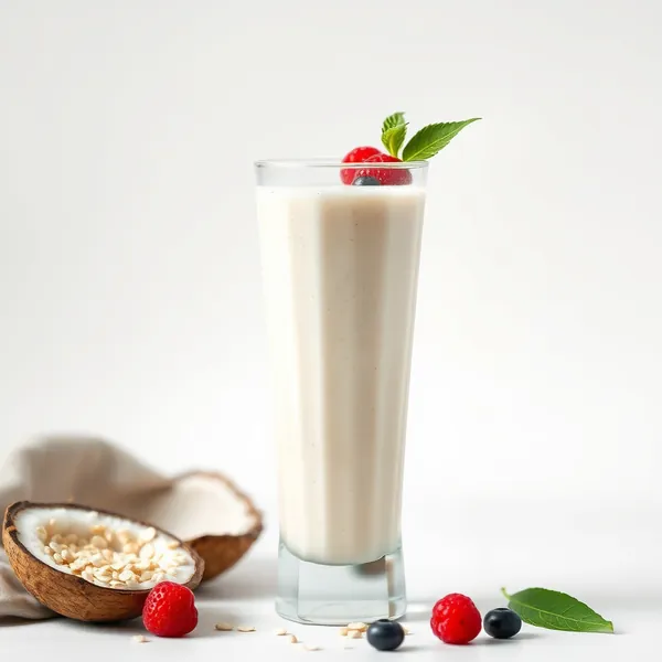 Batido Desintoxicante de Leite de Coco e Aveia