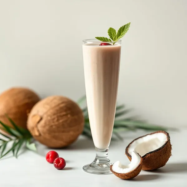 Smoothie Desintoxicante de Leite de Soja e Coco