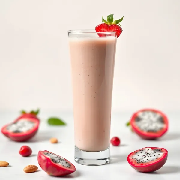 Smoothie Desintoxicante de Fruta Dragão e Leite de Amêndoa