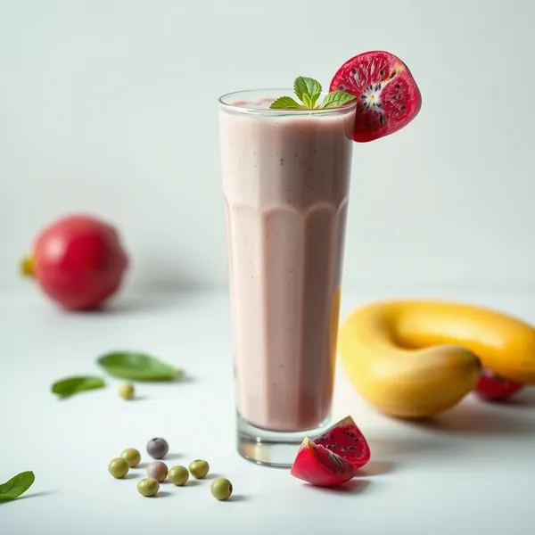 Smoothie Detox di Frutto del Drago e Latte di Piselli