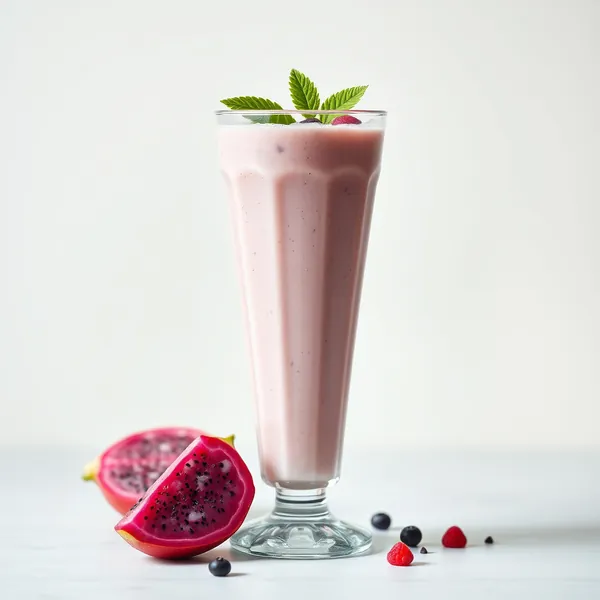 Smoothie Detox di Frutta del Drago e Latte di Riso