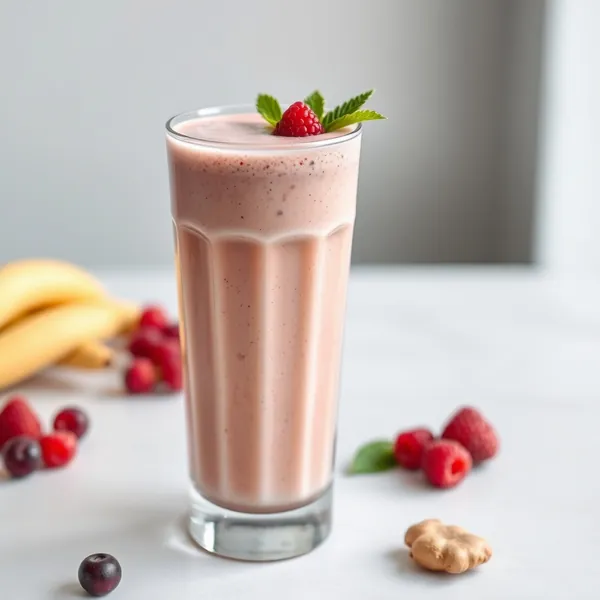 Detoxing Ginger Protein Shake Smoothie