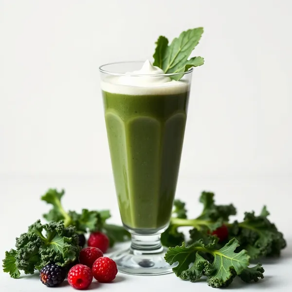 Smoothie Détox au Chou Frisé et Yaourt Grec