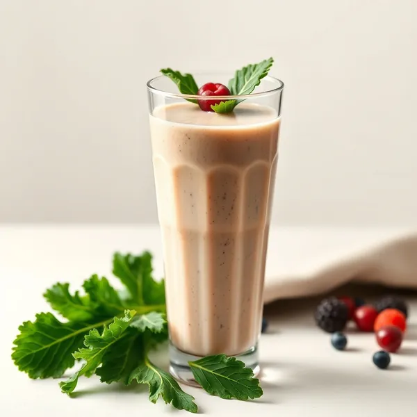 Smoothie Détox au Chou Frisé et Lait de Noisette