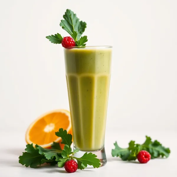 Smoothie Desintoxicante de Couve e Suco de Laranja