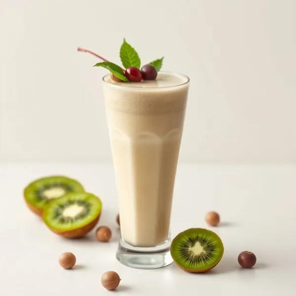 Detoxing Kiwi Hazelnut Milk Smoothie