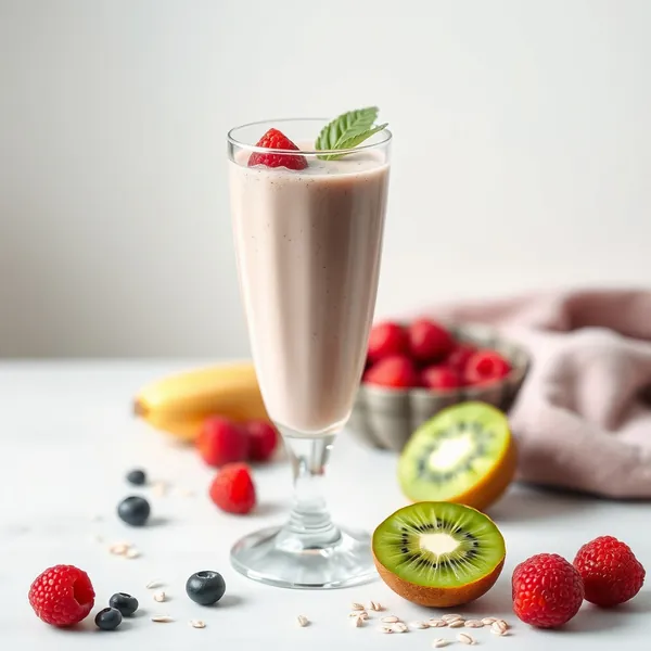 Detox Kiwi Hafermilch Smoothie