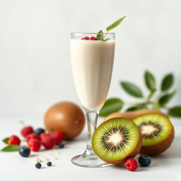 Detoxing Kiwi Rice Milk Smoothie
