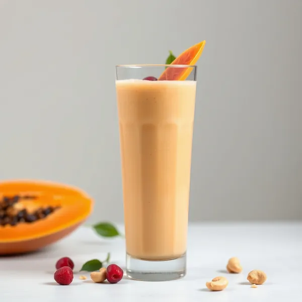 Smoothie Desintoxicante de Papaya e Leite de Caju
