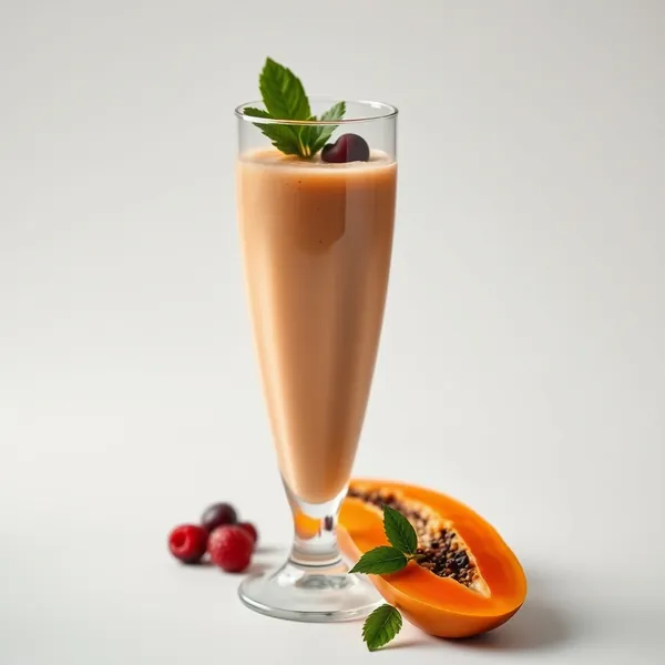 Smoothie Detox de Papaya e Leite de Macadâmia