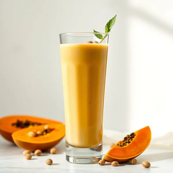 Smoothie Desintoxicante de Papaya e Leite de Pistache