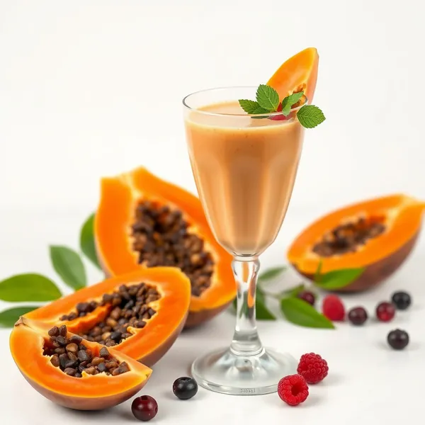 Detoxing Papaya Protein Shake Smoothie