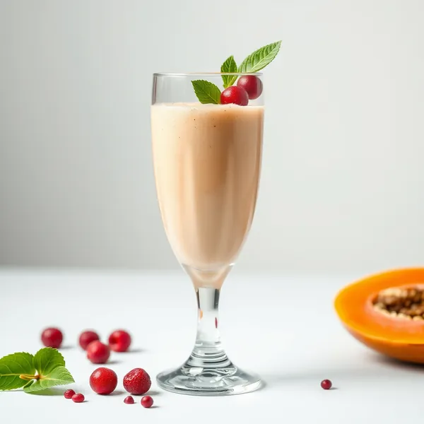 Smoothie Desintoxicante de Papaya e Leite de Arroz