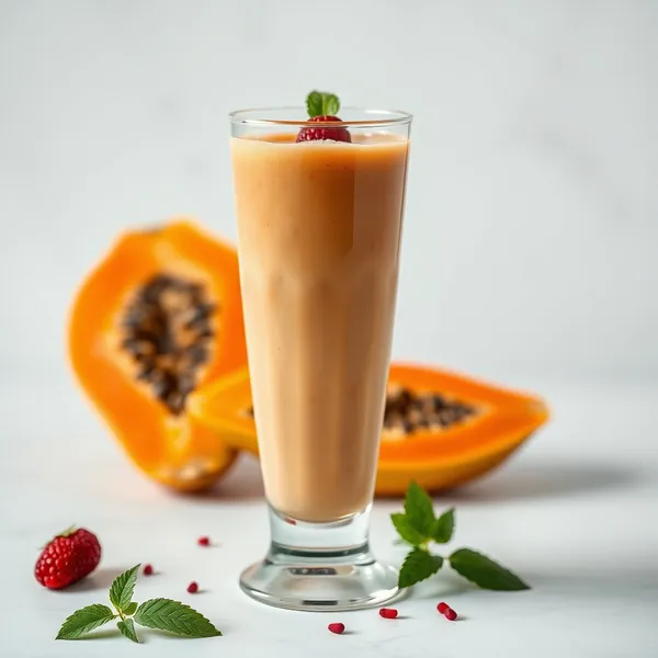 Smoothie Desintoxicante de Papaya e Leite de Soja