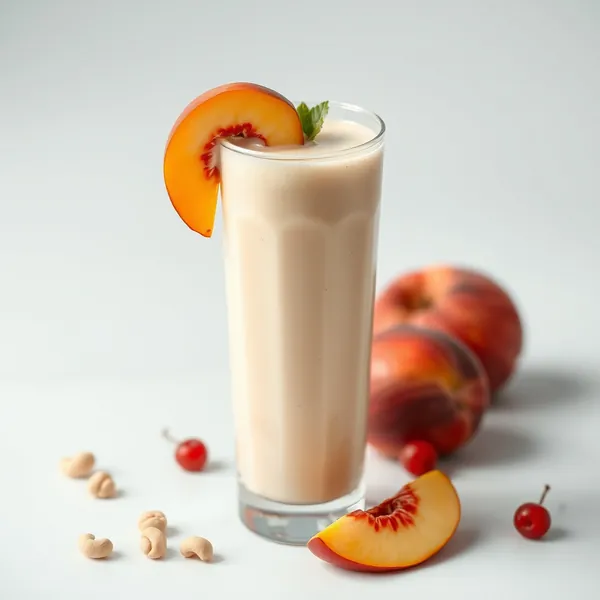 Smoothie Desintoxicante de Pêssego e Leite de Caju