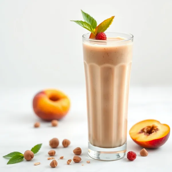 Detoxing Peach Hazelnut Milk Smoothie