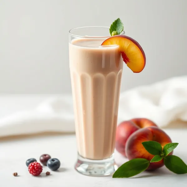 Detoxing Peach Macadamia Milk Smoothie