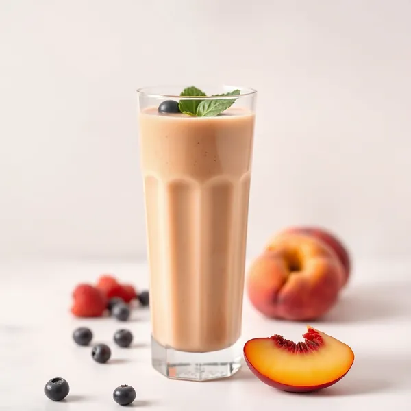 Smoothie Detox de Pêssego e Leite de Ervilha
