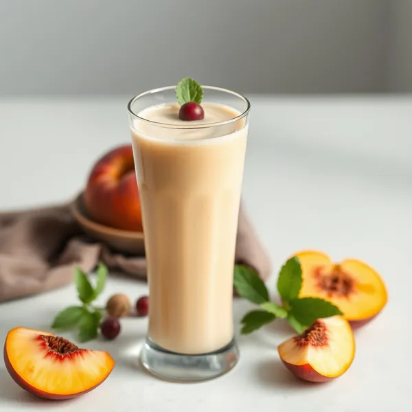 Smoothie Desintoxicante de Pêssego e Leite de Pistache