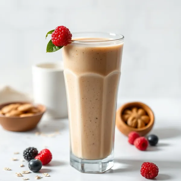 Detoxing Peanut Butter Oat Milk Smoothie