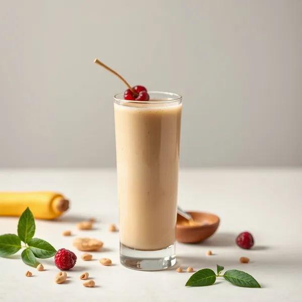Smoothie Détoxifiant au Beurre de Cacahuète et Lait de Soja