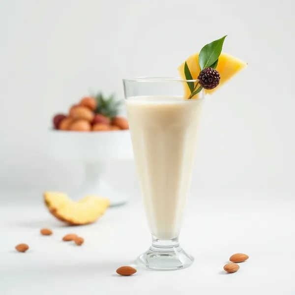 Smoothie Désintoxiquant Ananas, Amande et Lait de Coco