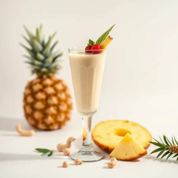 Detoxing Pineapple Cashew Milk Smoothie