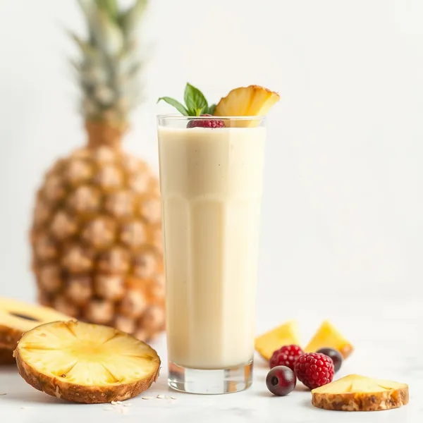 Detoxing Pineapple Oat Milk Smoothie