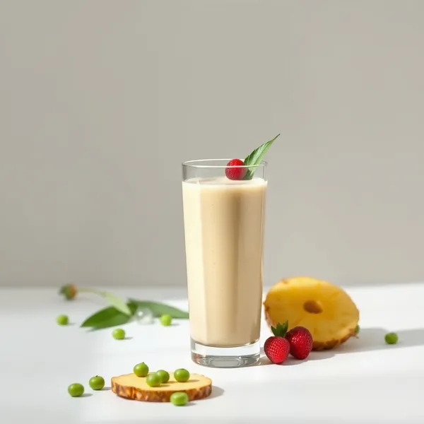 Smoothie Détoxifiant à l'Ananas et au Lait de Pois