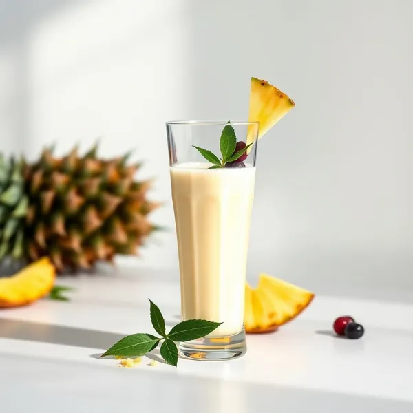 Smoothie Désintoxiquant à l'Ananas et au Lait de Soja
