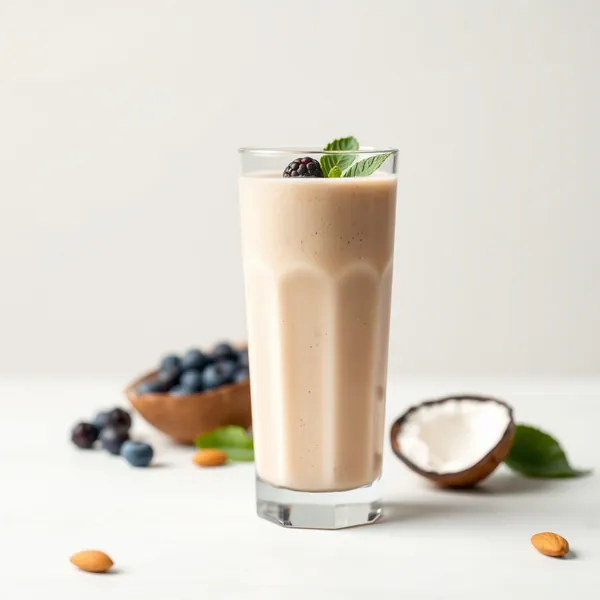 Detox-Protein-Pulver-Mandel-Kokosmilch-Smoothie