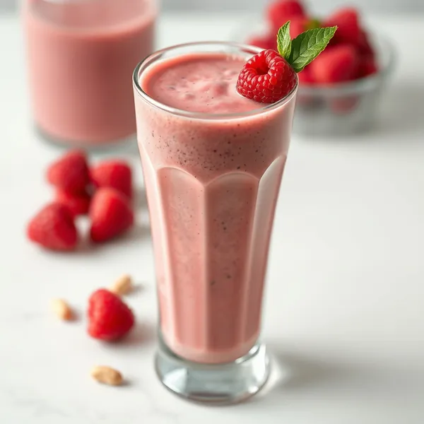 Detoxing Raspberry Cashew Milk Smoothie