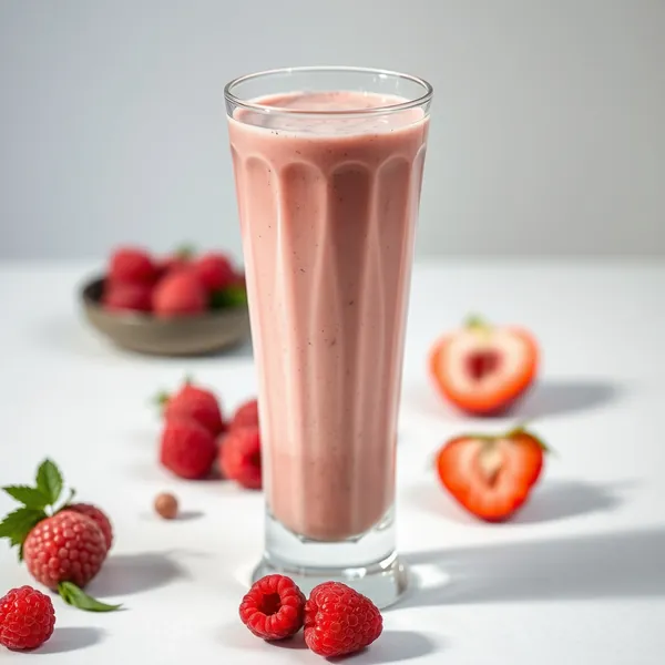Detoxing Raspberry Hazelnut Milk Smoothie