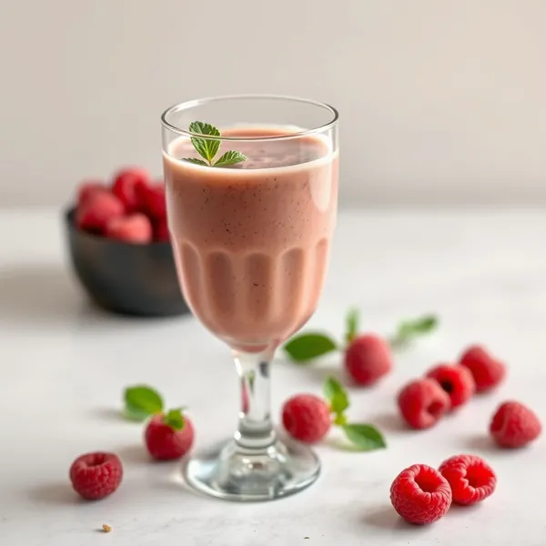 Detoxing Raspberry Matcha Tea Smoothie