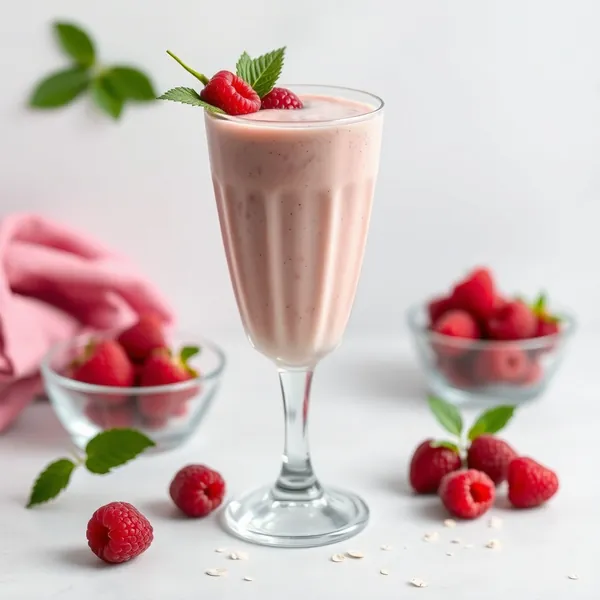 Smoothie Détox Framboise et Lait d'Avoine