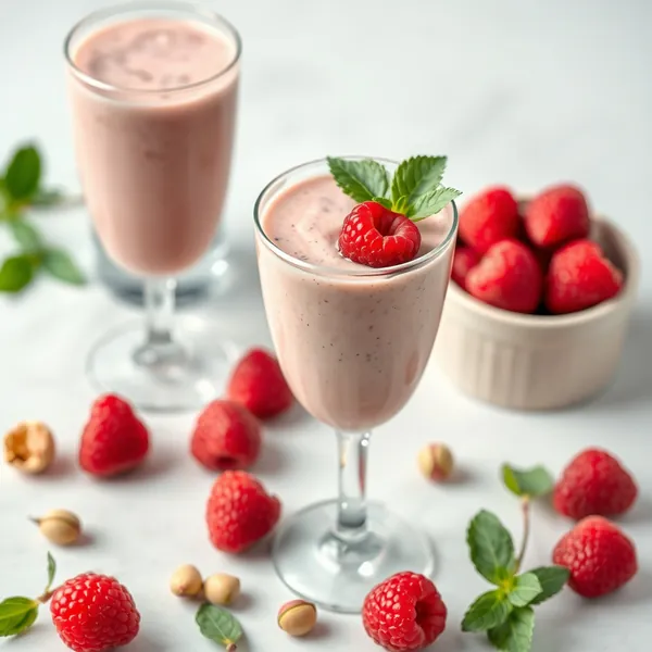 Smoothie Desintoxicante de Framboesa e Pistache