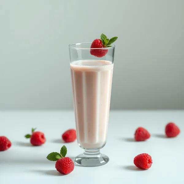 Smoothie Desintoxicante de Framboesa e Leite de Arroz