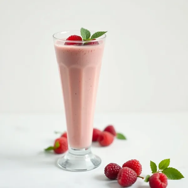 Detoxing Raspberry Soy Milk Smoothie