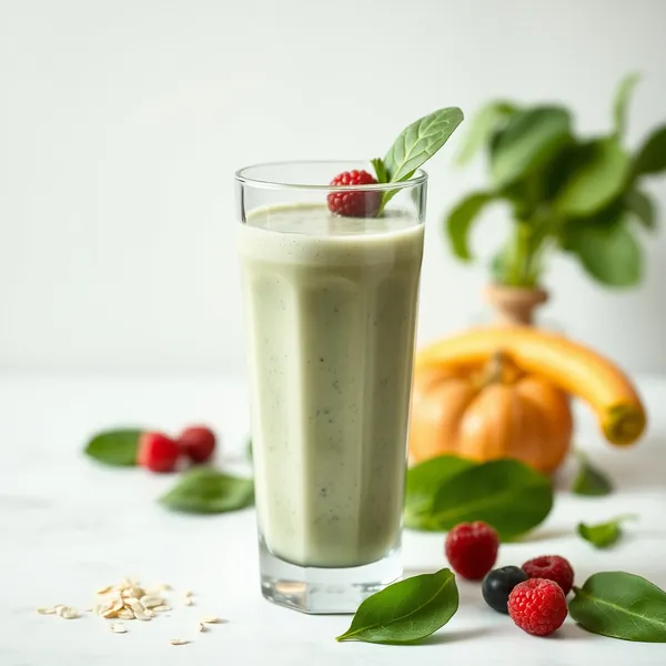 Detox-Smoothie mit Spinat und Hafermilch