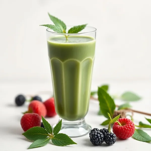 Smoothie Détox de Spiruline et Lait de Chanvre
