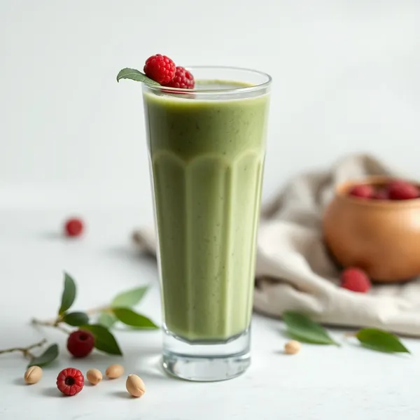 Detoxing Spirulina Pistachio Milk Smoothie