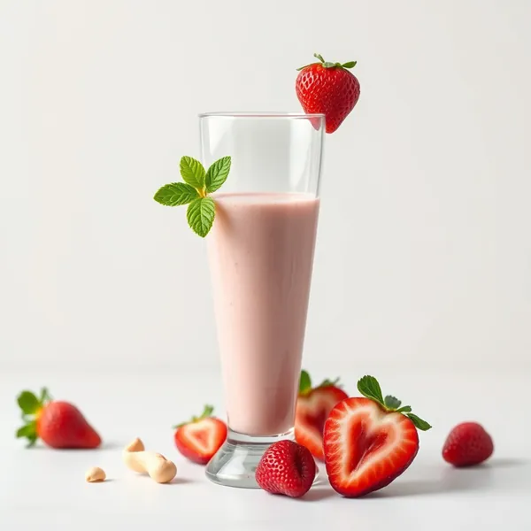 Smoothie Desintoxicante de Morango e Caju