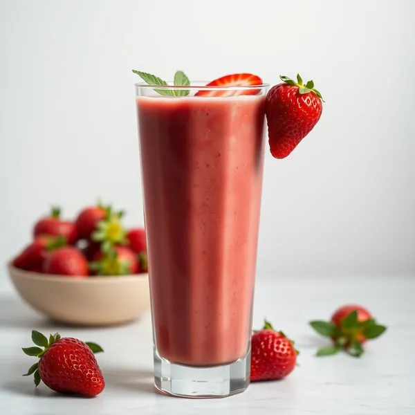 Smoothie Détoxifiant à la Fraise et à l'Eau de Coco