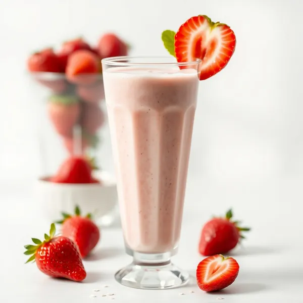 Detox-Smoothie mit Erdbeere und Hafermilch