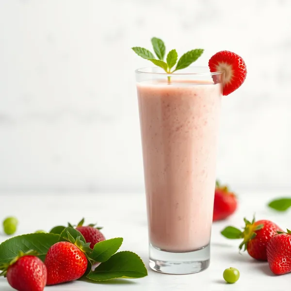 Smoothie Détox à la Fraise et au Lait de Pois