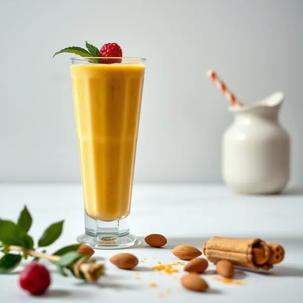 Smoothie Desintoxicante de Cúrcuma e Leite de Amêndoa