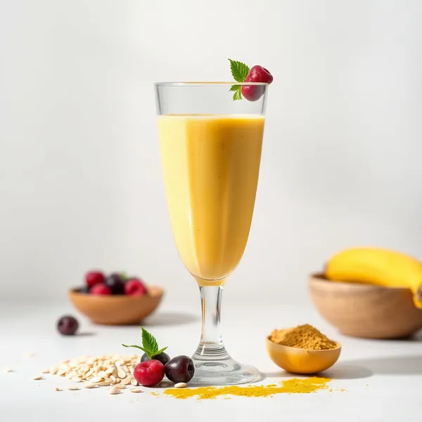 Smoothie Desintoxicante de Cúrcuma e Leite de Aveia