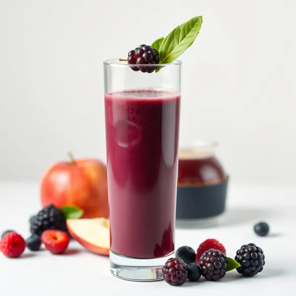 Smoothie Energizante de Suco de Açaí e Maçã